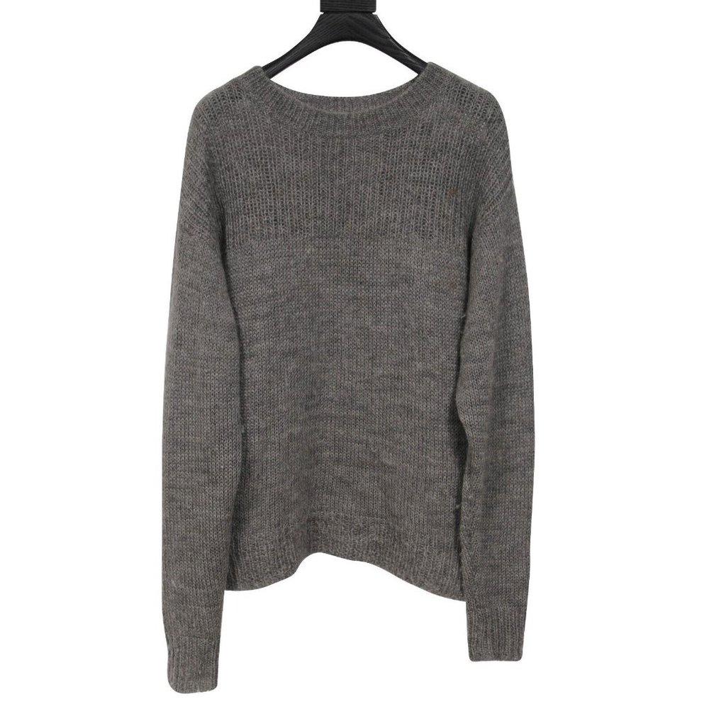 Isabel Marant Etoile Womens Split Hem Pullover Sweater Size 44 Grey Wool Alpaca